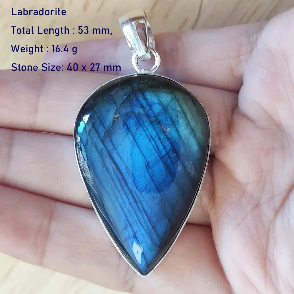 Echter Labradorit Anhänger Damen Schmuck Geschenk