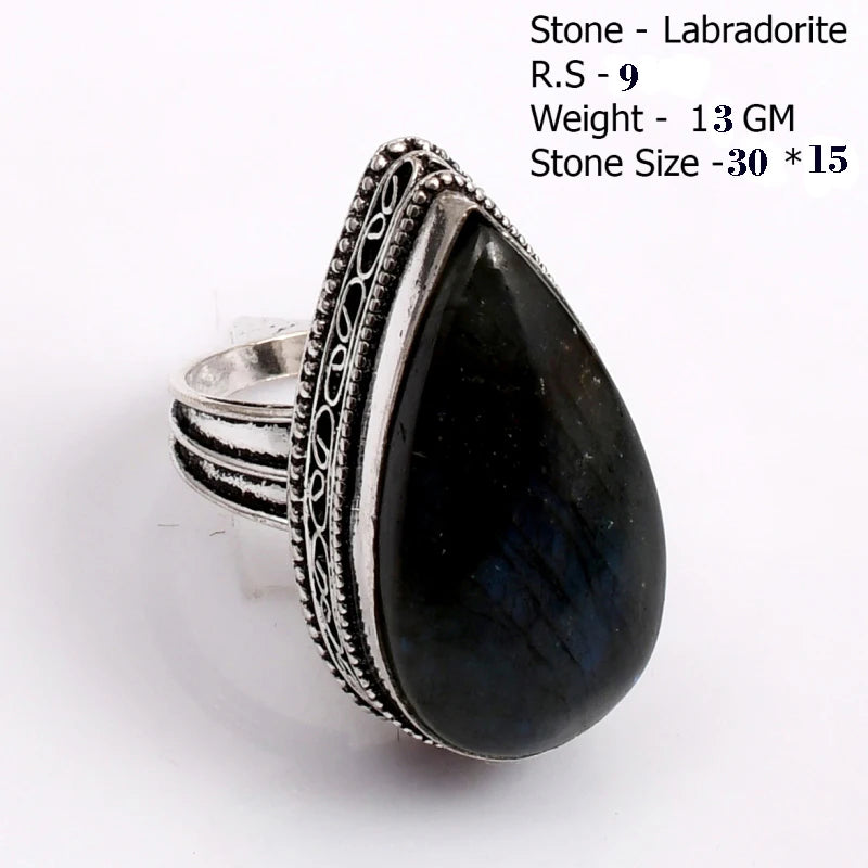 Echter Labradorit Ring Damen Schmuck Geschenk