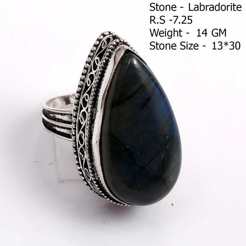 Echter Labradorit Ring Damen Schmuck Geschenk