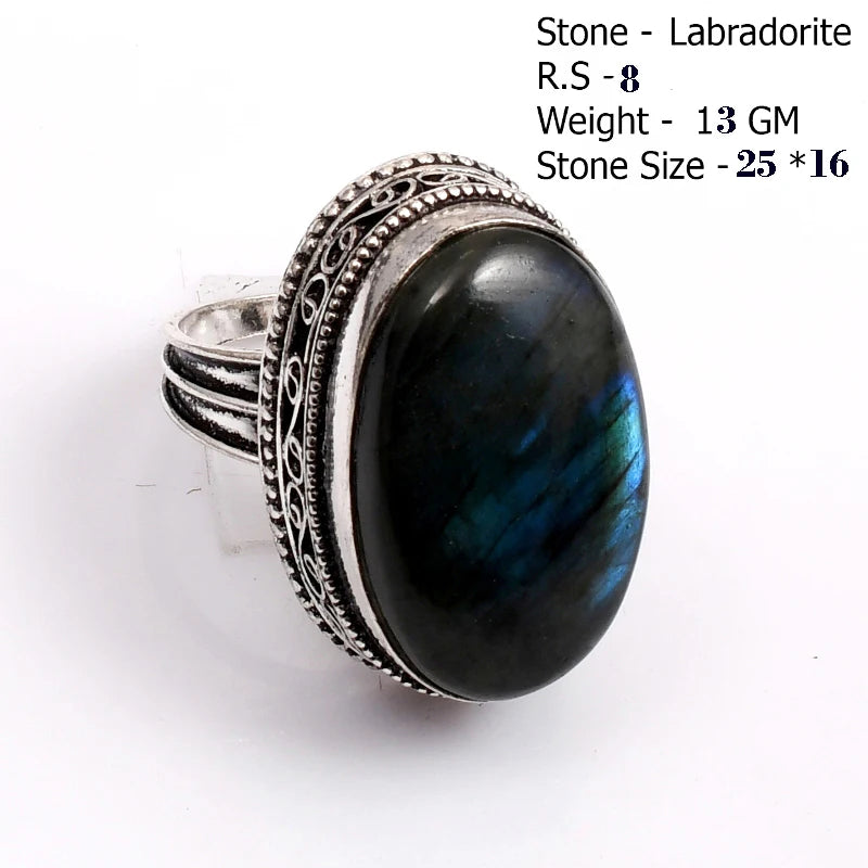 Echter Labradorit Ring Damen Schmuck Geschenk