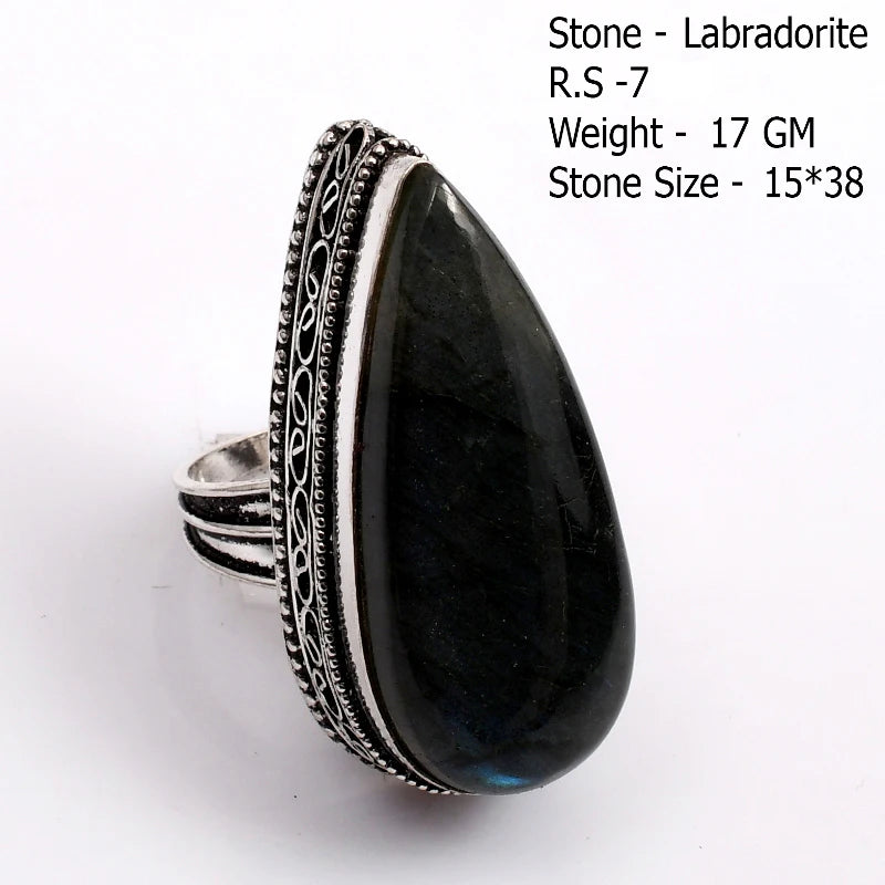 Echter Labradorit Ring Damen Schmuck Geschenk