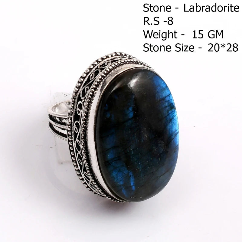 Echter Labradorit Ring Damen Schmuck Geschenk