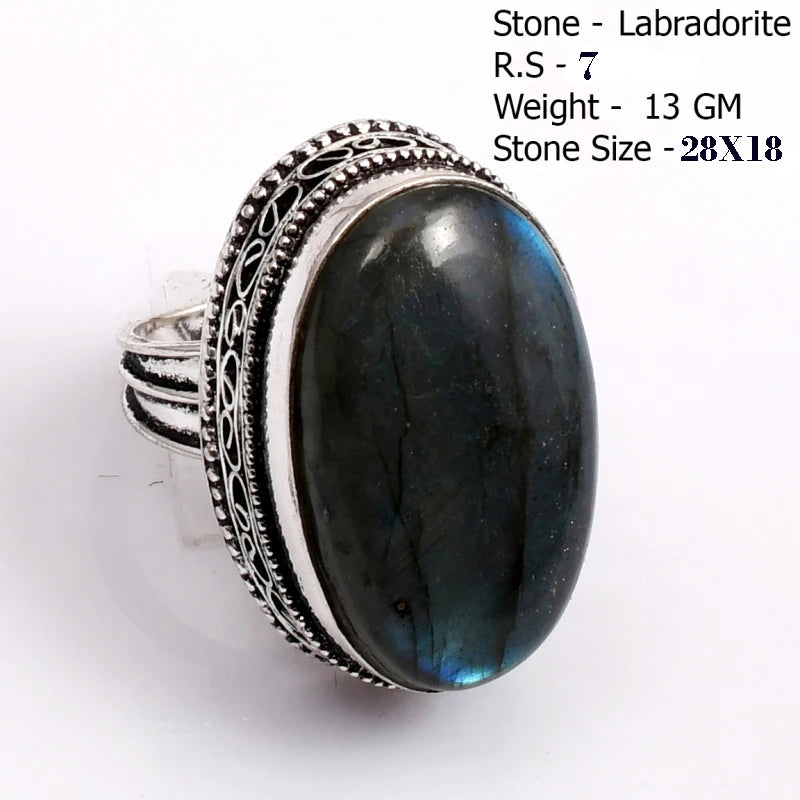 Echter Labradorit Ring Damen Schmuck Geschenk