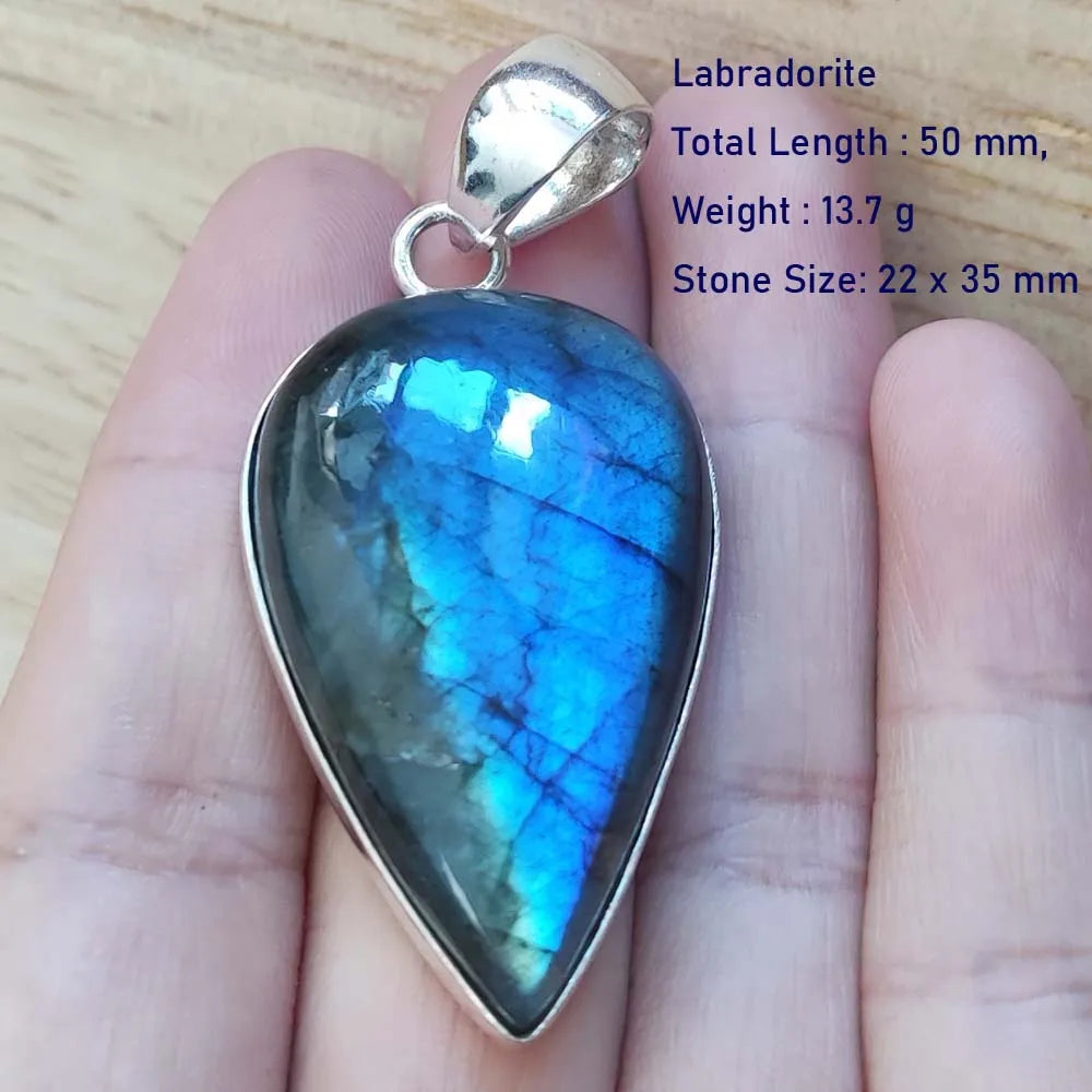Echter Labradorit Anhänger Damen Schmuck Geschenk