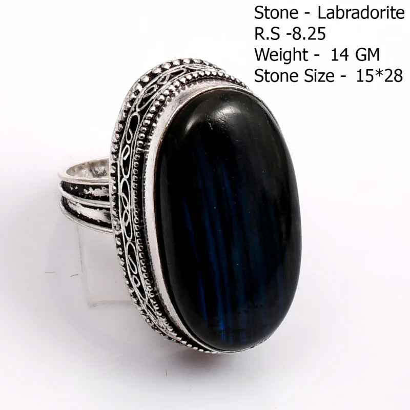 Echter Labradorit Ring Damen Schmuck Geschenk