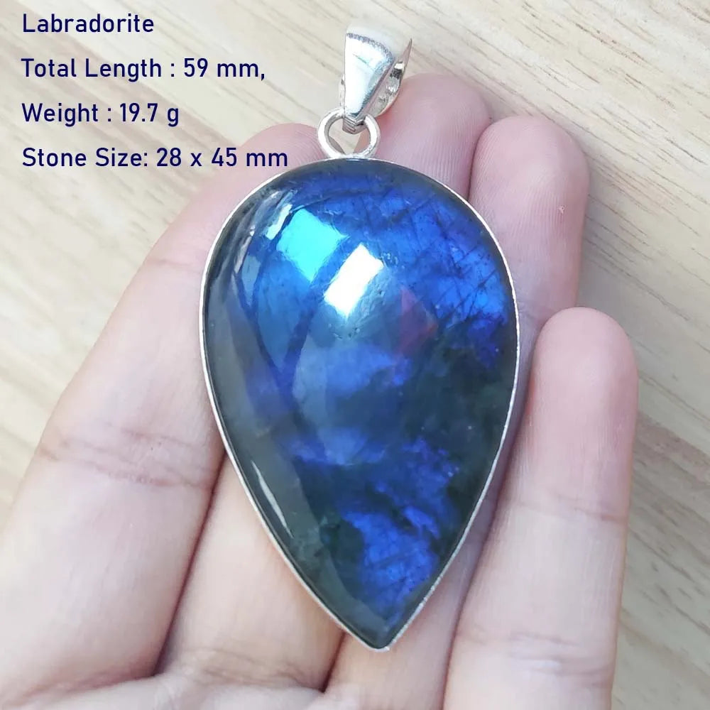Echter Labradorit Anhänger Damen Schmuck Geschenk