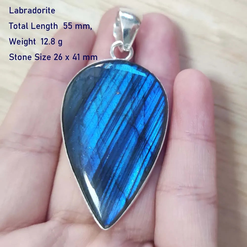 Echter Labradorit Anhänger Damen Schmuck Geschenk
