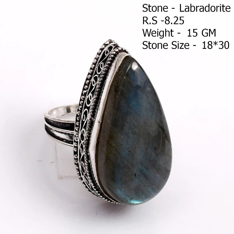 Echter Labradorit Ring Damen Schmuck Geschenk
