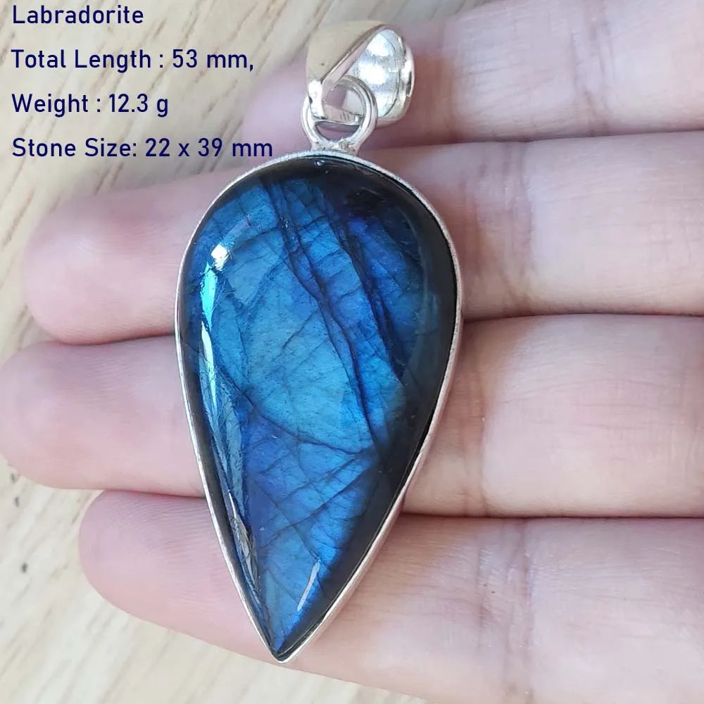 Echter Labradorit Anhänger Damen Schmuck Geschenk