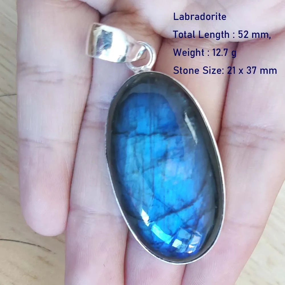 Echter Labradorit Anhänger Damen Schmuck Geschenk