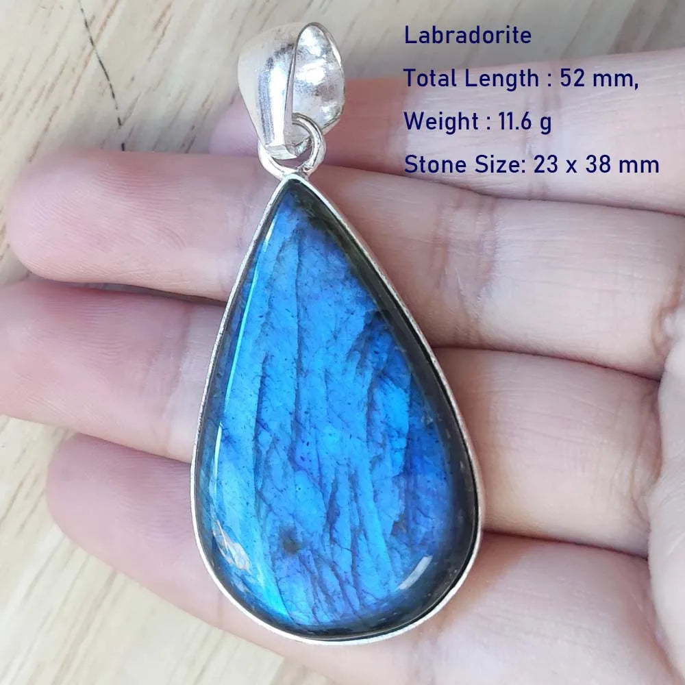 Echter Labradorit Anhänger Damen Schmuck Geschenk