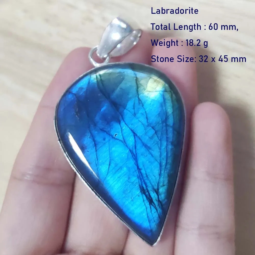 Echter Labradorit Anhänger Damen Schmuck Geschenk