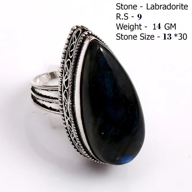 Echter Labradorit Ring Damen Schmuck Geschenk