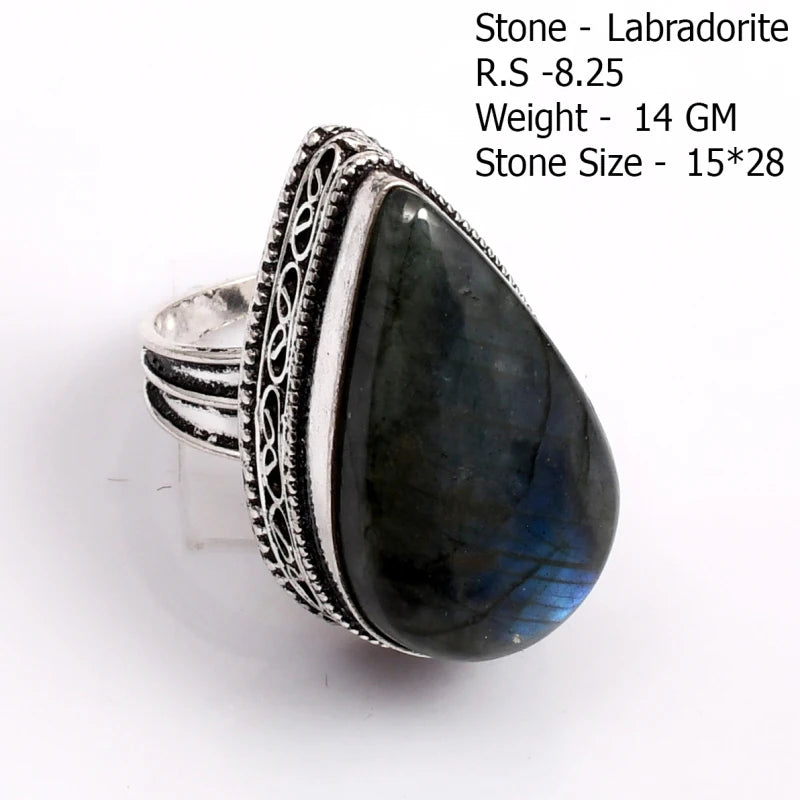 Echter Labradorit Ring Damen Schmuck Geschenk