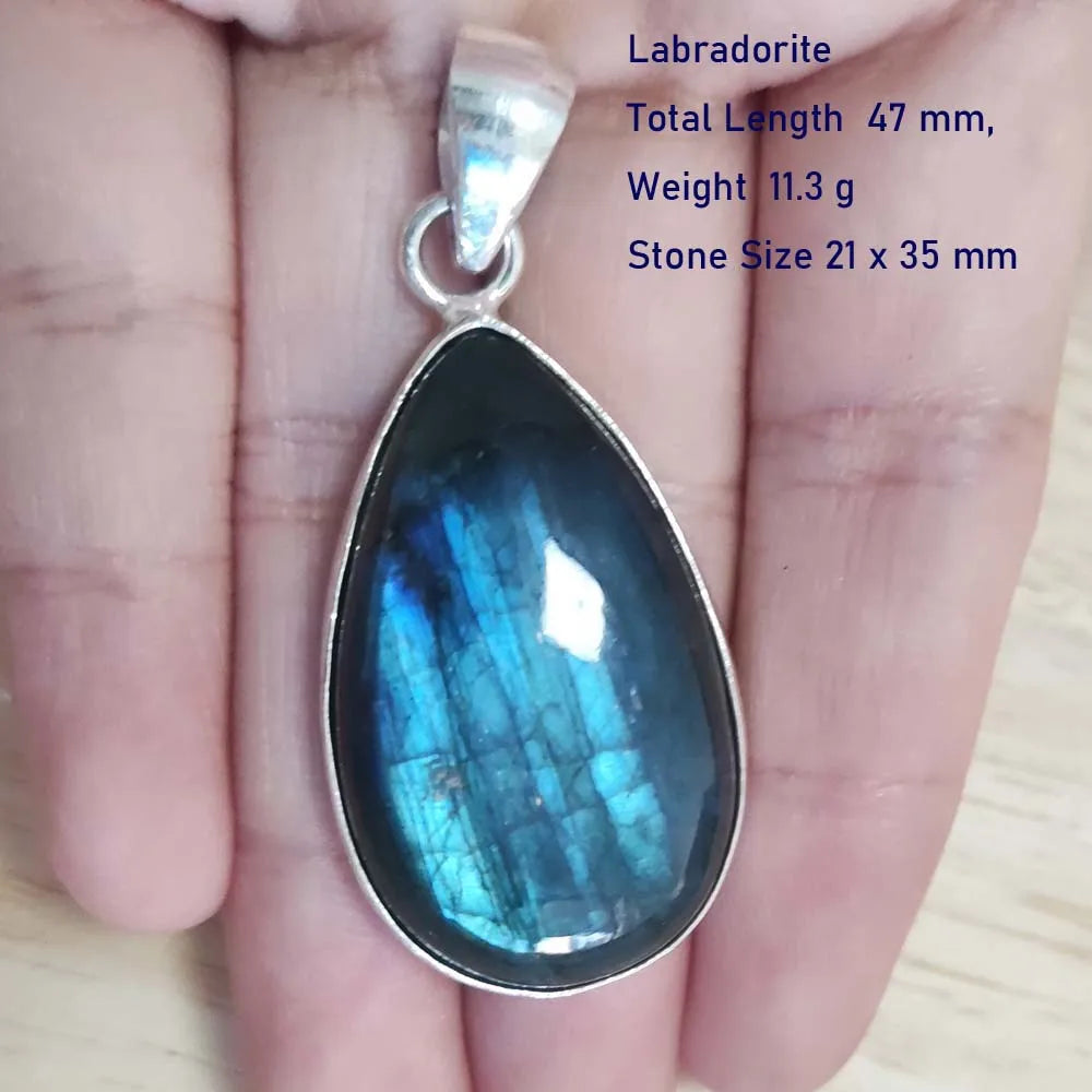 Echter Labradorit Anhänger Damen Schmuck Geschenk