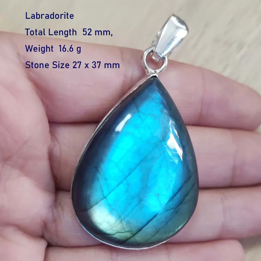 Echter Labradorit Anhänger Damen Schmuck Geschenk