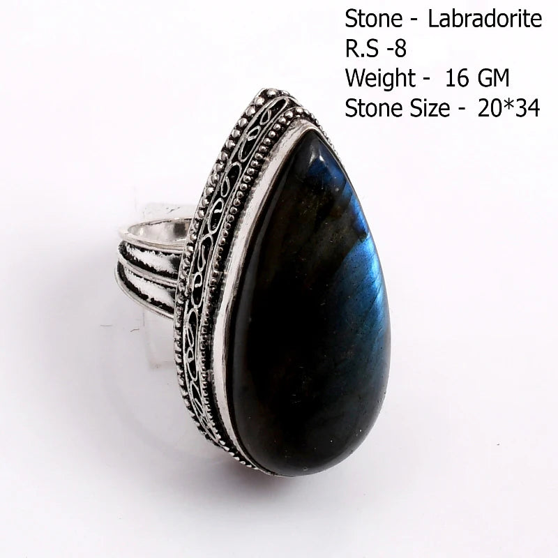 Echter Labradorit Ring Damen Schmuck Geschenk