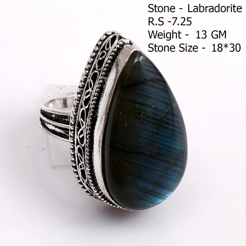 Echter Labradorit Ring Damen Schmuck Geschenk