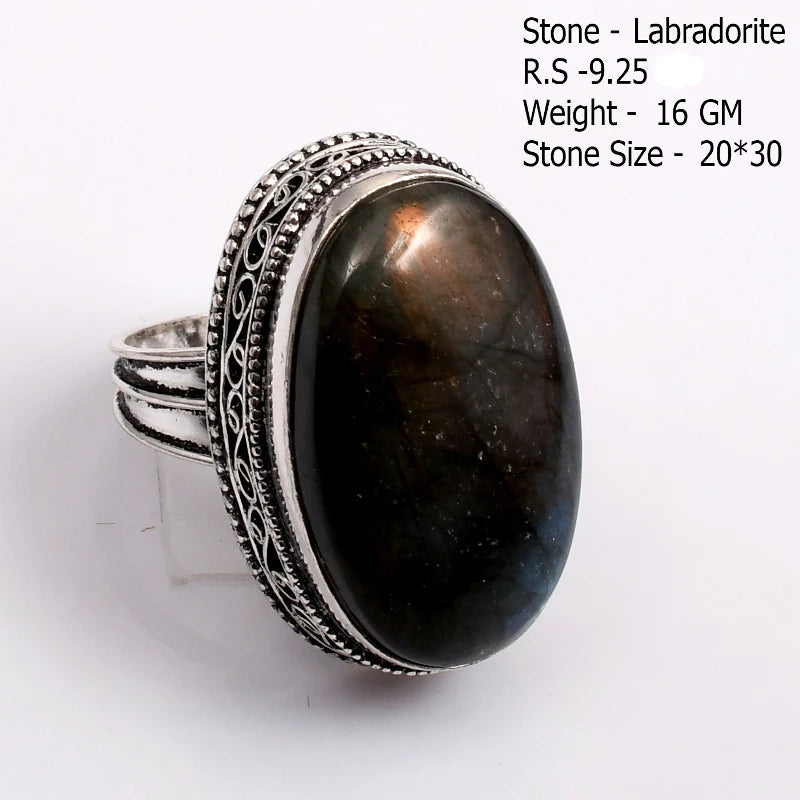 Echter Labradorit Ring Damen Schmuck Geschenk
