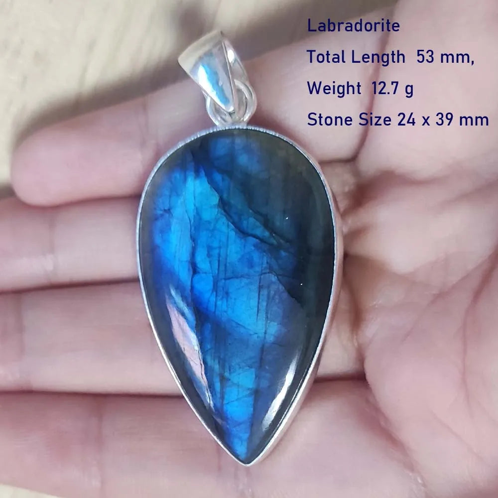 Echter Labradorit Anhänger Damen Schmuck Geschenk