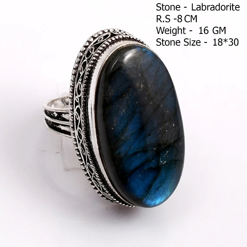 Echter Labradorit Ring Damen Schmuck Geschenk