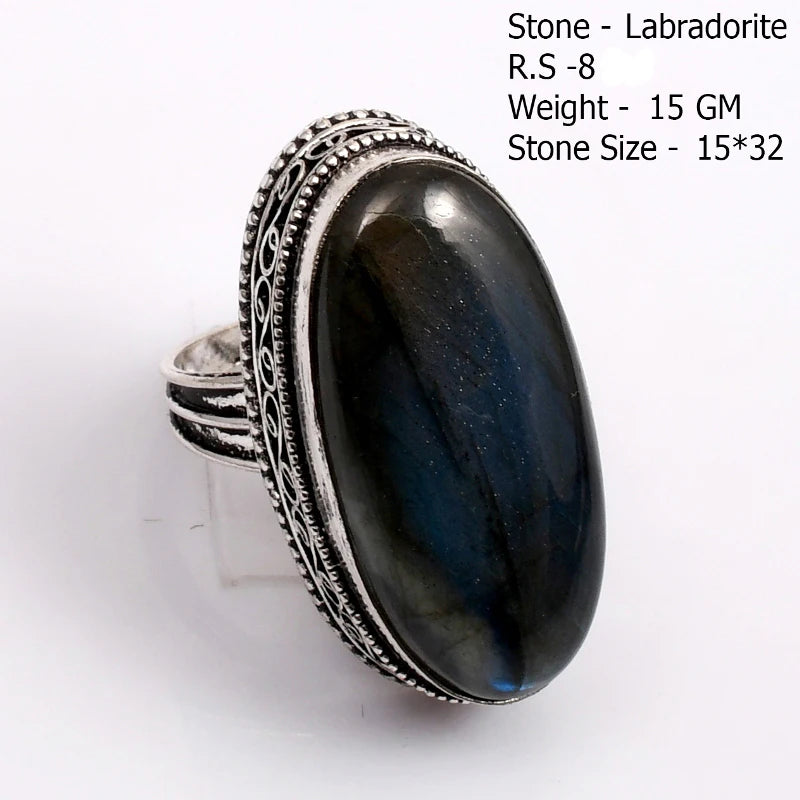 Echter Labradorit Ring Damen Schmuck Geschenk