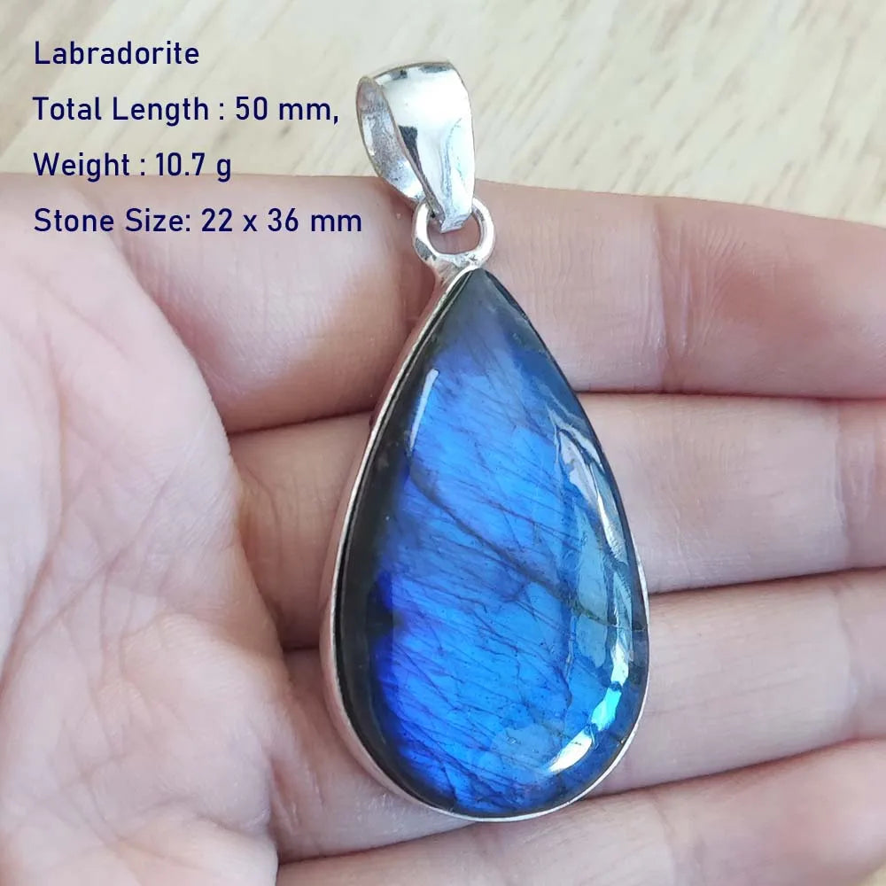 Echter Labradorit Anhänger Damen Schmuck Geschenk