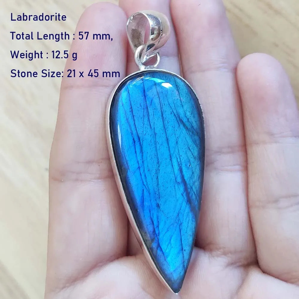 Echter Labradorit Anhänger Damen Schmuck Geschenk