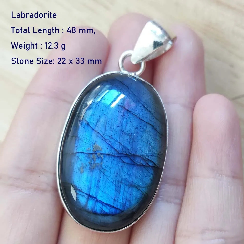 Echter Labradorit Anhänger Damen Schmuck Geschenk