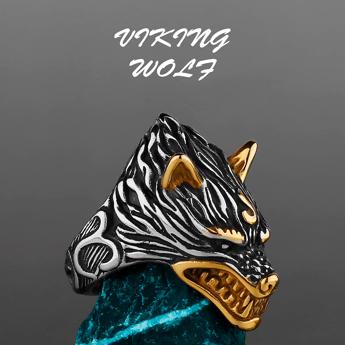 Nordic Viking Edelstahl Ring Anker Kompass Baum des Lebens Viking Rune Wolf Männer und Frauen Ring Schmuck Fabrik Großhandel
