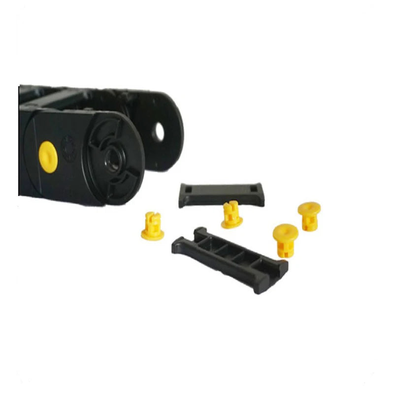 1 Stück 1 m Länge, schwarze Kunststoff-Übertragungskette, 25 Zähne, Schleppleine, Nylon-Kabel, Schleppkette, Drahtträger für CNC-Fräser