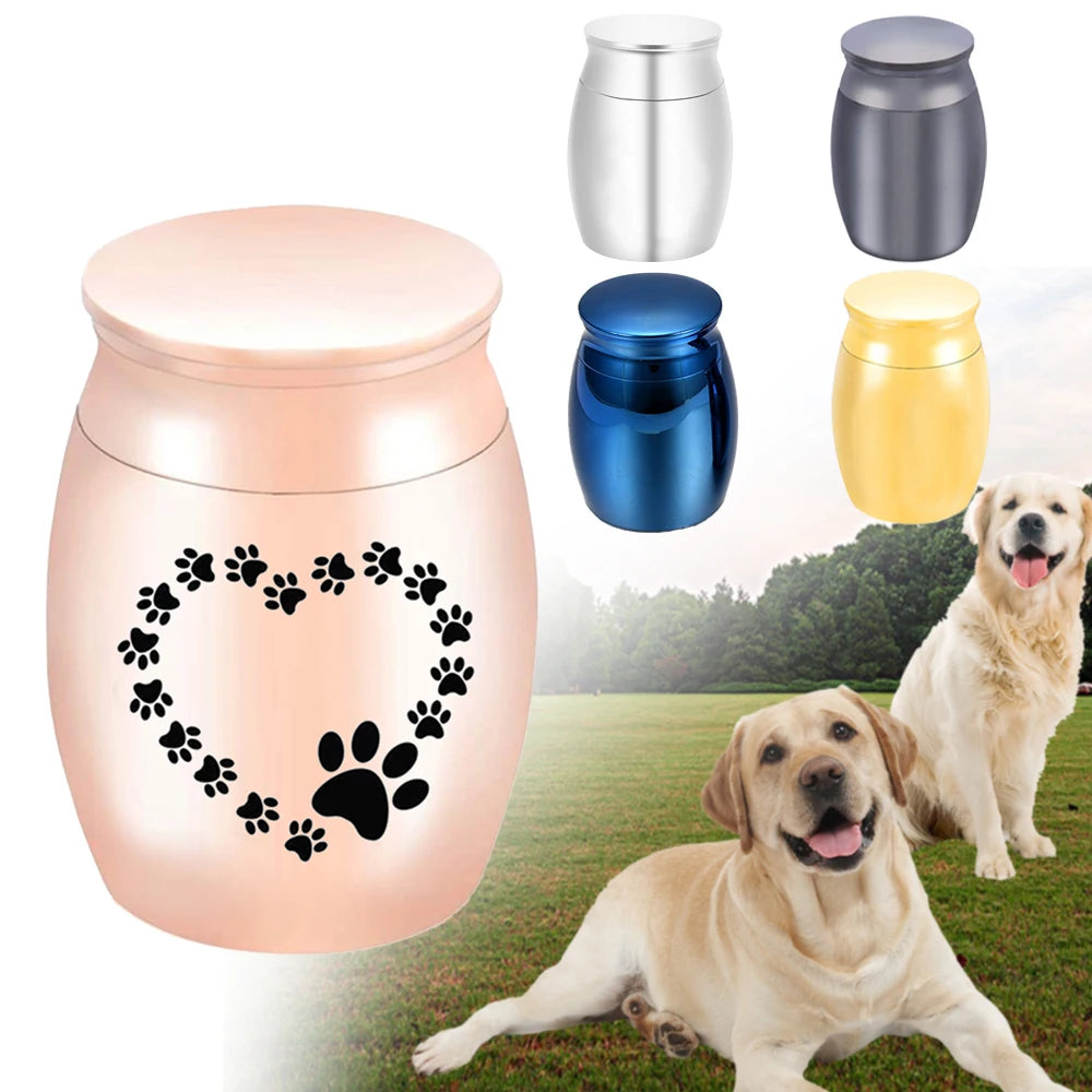 30x40MM Herz-förmigen hund pfote druck feuerbestattung asche urne exquisite Andenken asche jar mini pet urne gedenk haustier großen hund/welpen