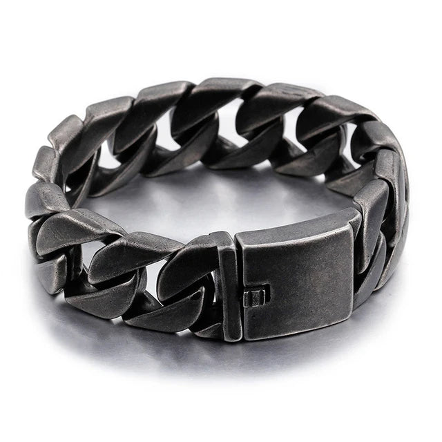 20/26/31MM 316L Edelstahl Curb Kubanisches Armband Riesige Schwere Silber Farbe Ton Schmuck Herren Frauen Biker Bike Kette Armbänder