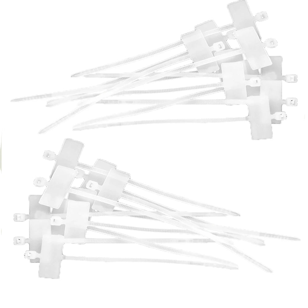 100 Stück Kabelbinder zum Schreiben von Draht, Stromkabel, Etiketten, Markierungsetiketten, Nylon, selbstsichernde Krawatte, Netzwerkkabel, Markierungskabel, Drahtband, Reißverschluss