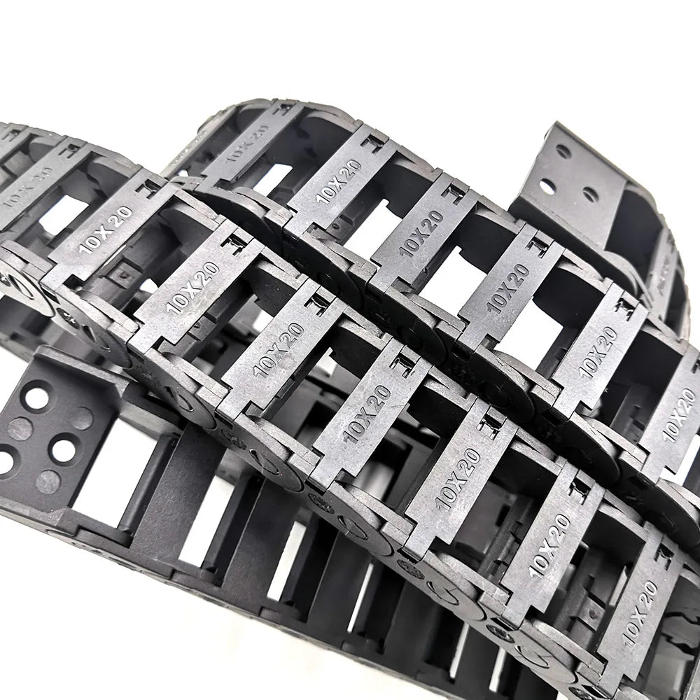 YCHEN 1 Meter 10x11mm 10x15mm 10x20mm 10x30mm Kabelschleppkette für den Außenbereich, Öffnungstanks, Getriebe, Schleppleine