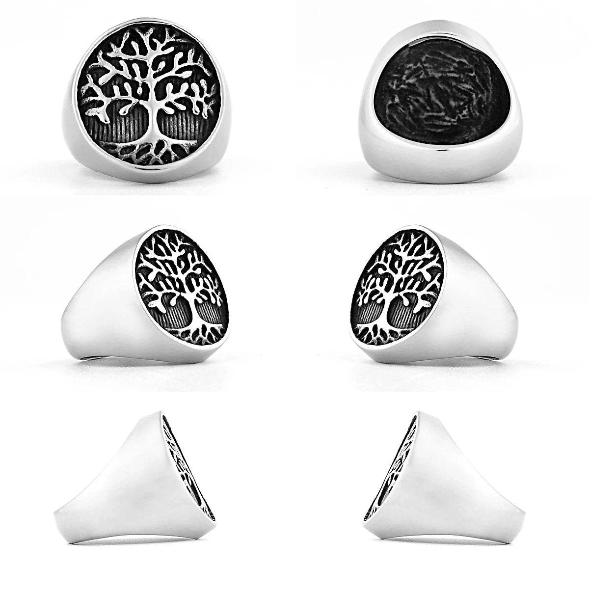 Nordic Viking Edelstahl Ring Anker Kompass Baum des Lebens Viking Rune Wolf Männer und Frauen Ring Schmuck Fabrik Großhandel