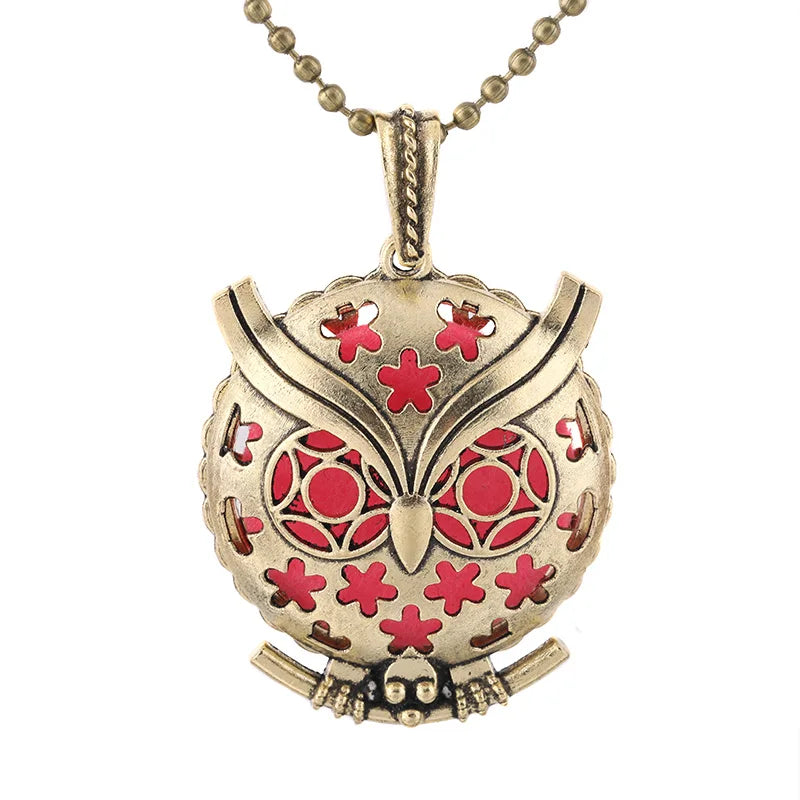 Neue Aroma Kaleidoskop Retro Halskette Antike Medaillon Anhänger Magnetische Parfüm Ätherisches Öl Diffusor Medaillon Aromatherapie Schmuck