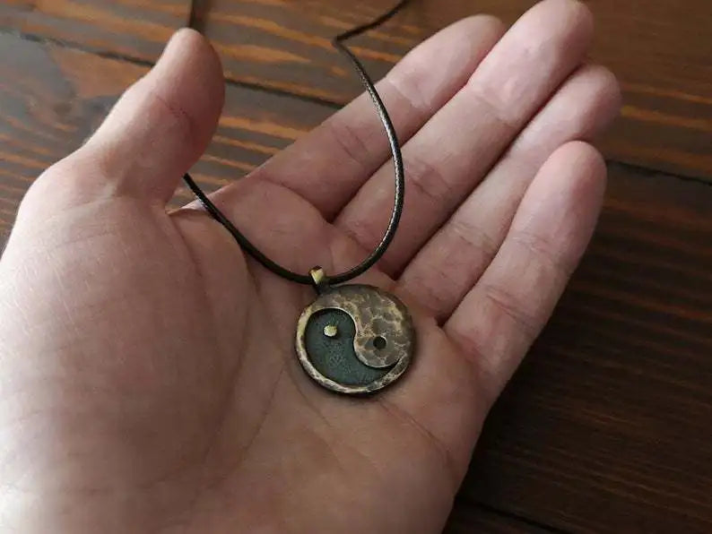 Vintage Taichi Symbol Yin Yang Halskette für Männer Antike aussehende hochwertige Anhänger handgemachte Halsketten Schmuck Geburtstagsgeschenk