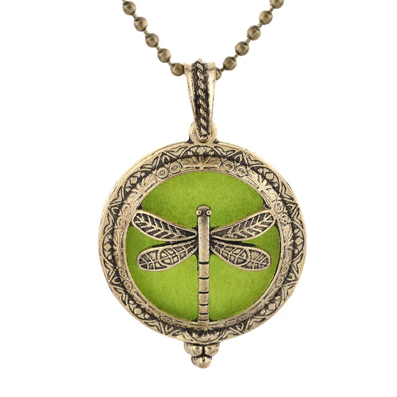 Neue Aroma Kaleidoskop Retro Halskette Antike Medaillon Anhänger Magnetische Parfüm Ätherisches Öl Diffusor Medaillon Aromatherapie Schmuck