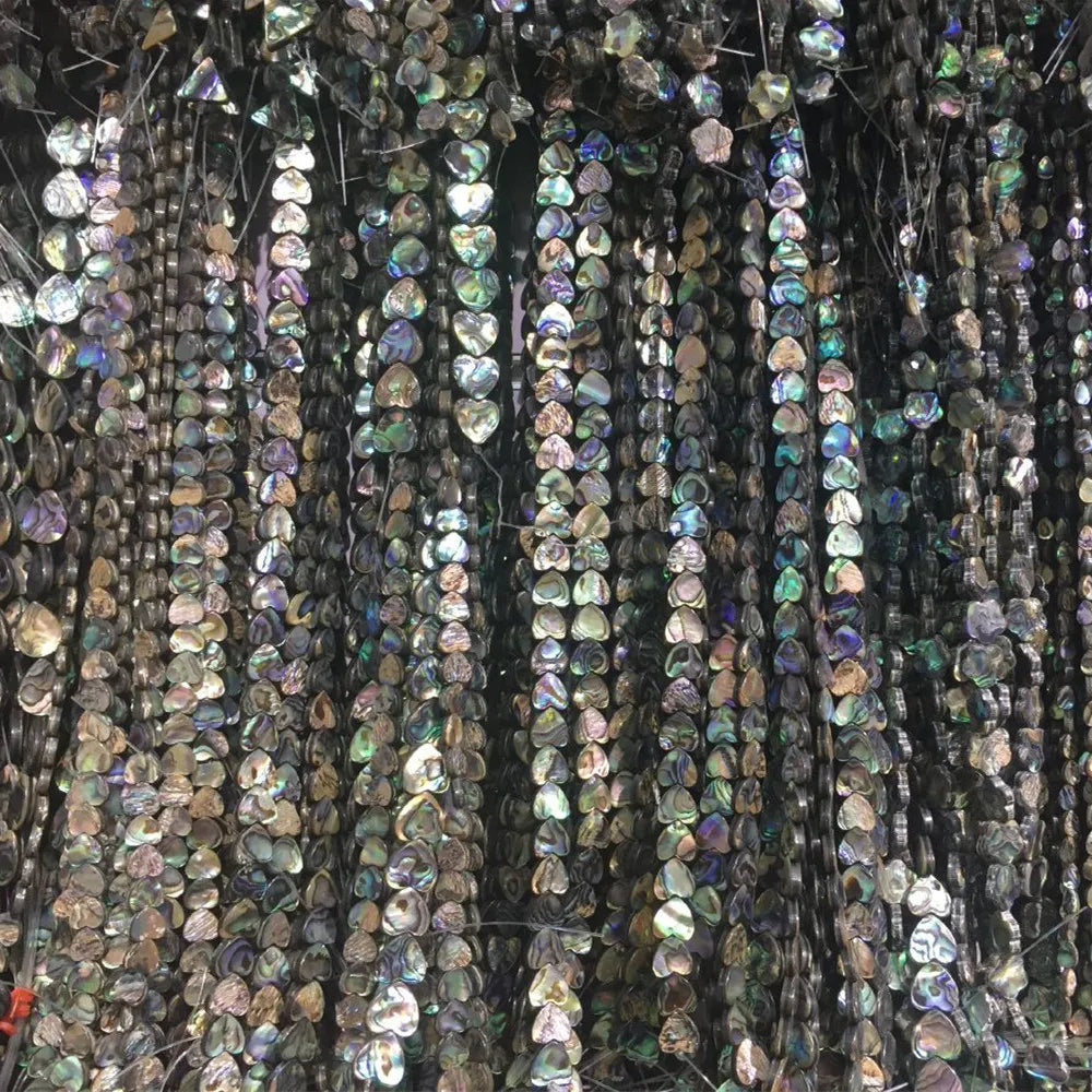 10 teile/paket 10/12/15mm Natürliche Herz Form Abalone Perle Shell Perlen Für Modeschmuck, Die Entdeckungen DIY Halskette Armband