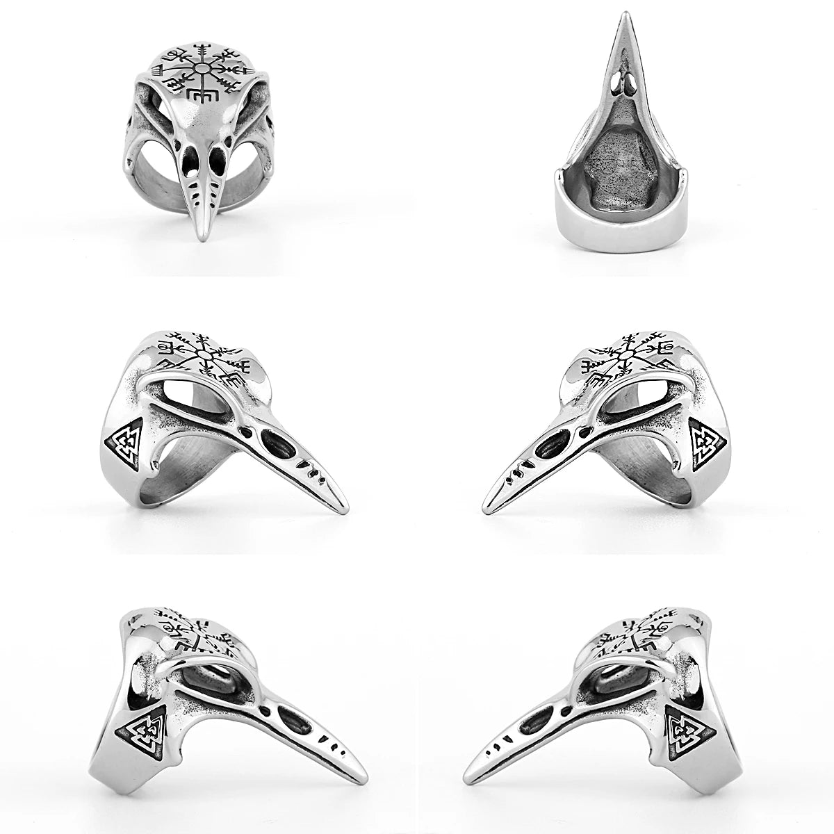 Nordic Viking Edelstahl Ring Anker Kompass Baum des Lebens Viking Rune Wolf Männer und Frauen Ring Schmuck Fabrik Großhandel