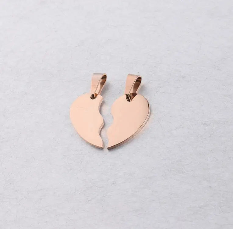 20 Stück 100 % hochglanzpolierter Edelstahl-Herz-Rohling-Puzzle-Charm-Anhänger, gebrochenes Herz, Charm-Anhänger, hochglanzpoliert, Großhandel