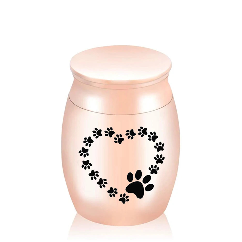 30x40MM Herz-förmigen hund pfote druck feuerbestattung asche urne exquisite Andenken asche jar mini pet urne gedenk haustier großen hund/welpen