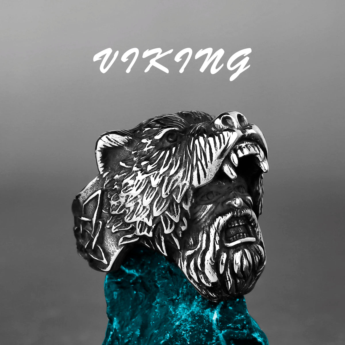 Nordic Viking Edelstahl Ring Anker Kompass Baum des Lebens Viking Rune Wolf Männer und Frauen Ring Schmuck Fabrik Großhandel