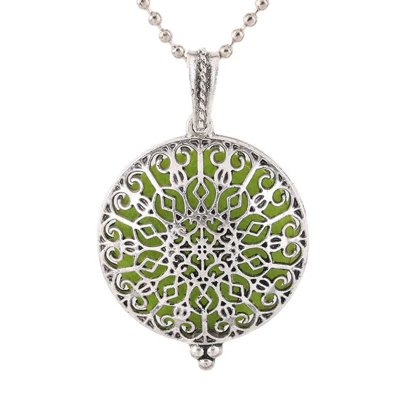 Neue Aroma Kaleidoskop Retro Halskette Antike Medaillon Anhänger Magnetische Parfüm Ätherisches Öl Diffusor Medaillon Aromatherapie Schmuck
