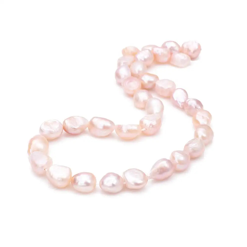 Feine 100 % natürliche Süßwasserperlen, rosa, weiß, unregelmäßige Reisform, Perlen für Schmuckherstellung, DIY-Armband, Halskette, Ohrringe