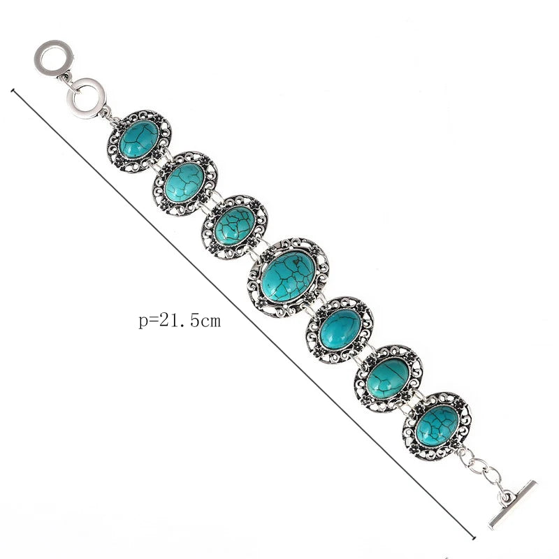 LOVBEAFAS Mode Ethnische Böhmische Armbänder & Armreifen Für Frauen Rot Blau Stein Vintage Strand Boho Einstellbare Armbänder Schmuck