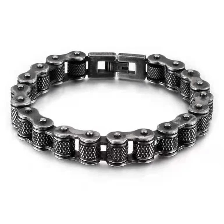 Retro Schwere Bürste Edelstahl Motorrad Kette Armband 11/13 MM Breite Herren Frauen Bike Biker Armbänder Hip-Hop Schmuck 19-23 cm