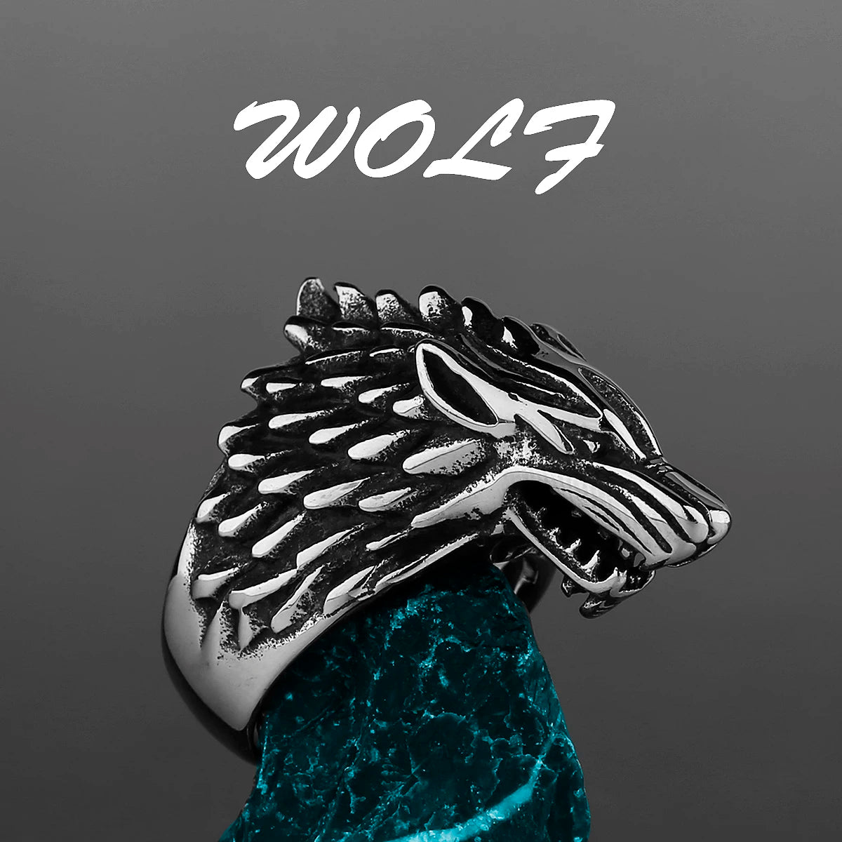 Nordic Viking Edelstahl Ring Anker Kompass Baum des Lebens Viking Rune Wolf Männer und Frauen Ring Schmuck Fabrik Großhandel