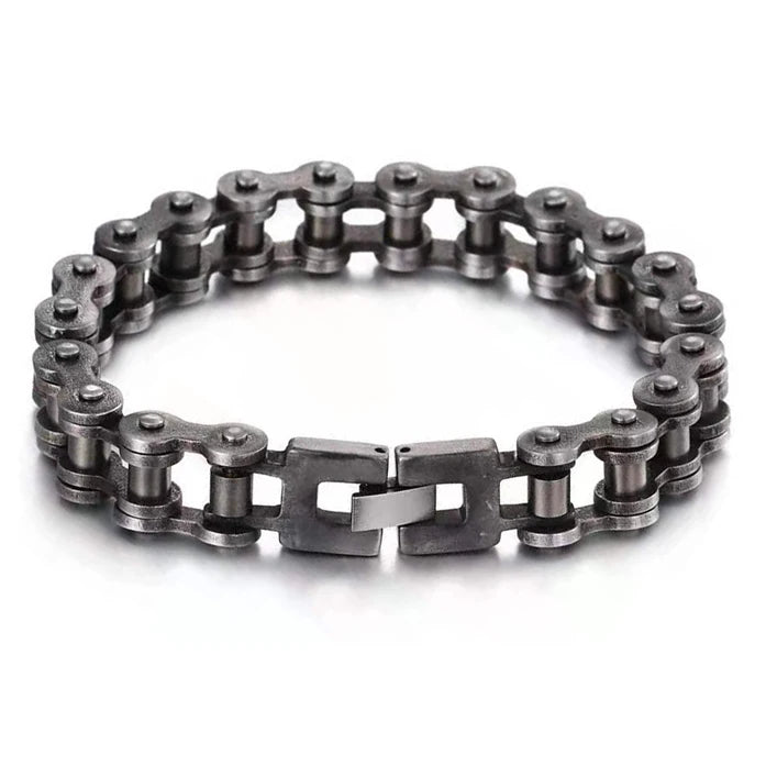 Retro Schwere Bürste Edelstahl Motorrad Kette Armband 11/13 MM Breite Herren Frauen Bike Biker Armbänder Hip-Hop Schmuck 19-23 cm